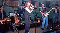 The whole band joins in.